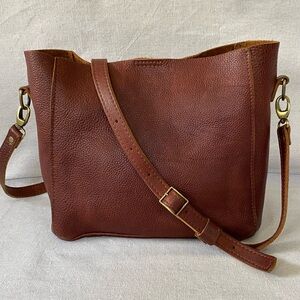 Portland Leather Goods Butterfly Bucket Bag Crossbody Purse
